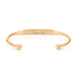 Women's Handwriting Torque Bracelet