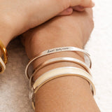 Women's Handwriting Torque Bracelet
