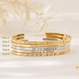 Engraved Open Bracelet