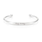 Men's Handwriting Torque Bracelet