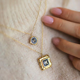 Vintage Gold Initial Necklace