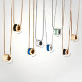 Signature Initial Necklace (Cream and Rose Gold)