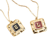 Vintage Gold Initial Necklace