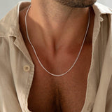 Men's Curb Chain Necklace 3mm (60cm long)