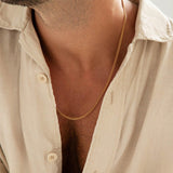 Men's Curb Chain Necklace 3mm (60cm long)
