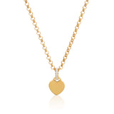 Engraved Heart Pendant Necklace
