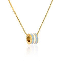 Striped Signature Necklace