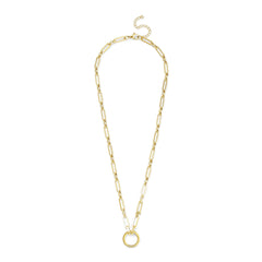 Engraved Paperclip Chain Necklace