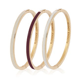 Enamel Bangle With Clasp (Gold)