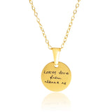 Handwriting Disc Necklace