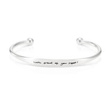 Women's Handwriting Torque Bracelet