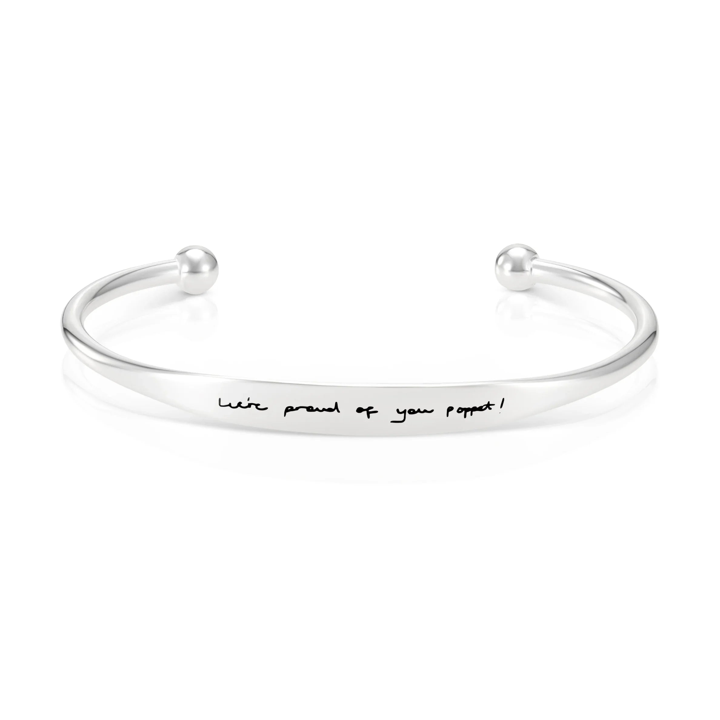 Women's Handwriting Torque Bracelet