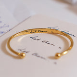 Women's Handwriting Torque Bracelet