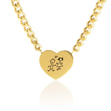 Handwriting Love Heart Necklace
