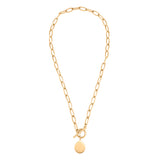 Handwriting T Bar Necklace With Paperclip Chain