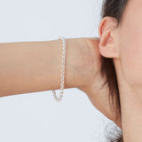 Belcher Chain Bracelet With Heart Pendant