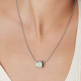 Signature Initial Necklace (Turquoise and Silver)