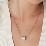 Signature Initial Necklace (Turquoise and Silver)