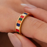 Statement Enamel Ring