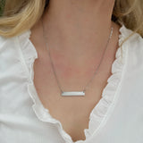 Handwriting Horizontal Bar Necklace