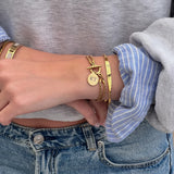 Women's Handwriting Torque Bracelet