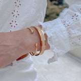 Women's Handwriting Torque Bracelet