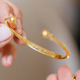 Women's Handwriting Torque Bracelet