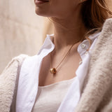 Signature Initial Necklace (Cream and Rose Gold)