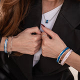 Striped Blue Bangles