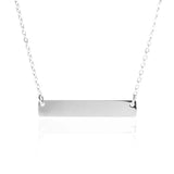 Handwriting Horizontal Bar Necklace