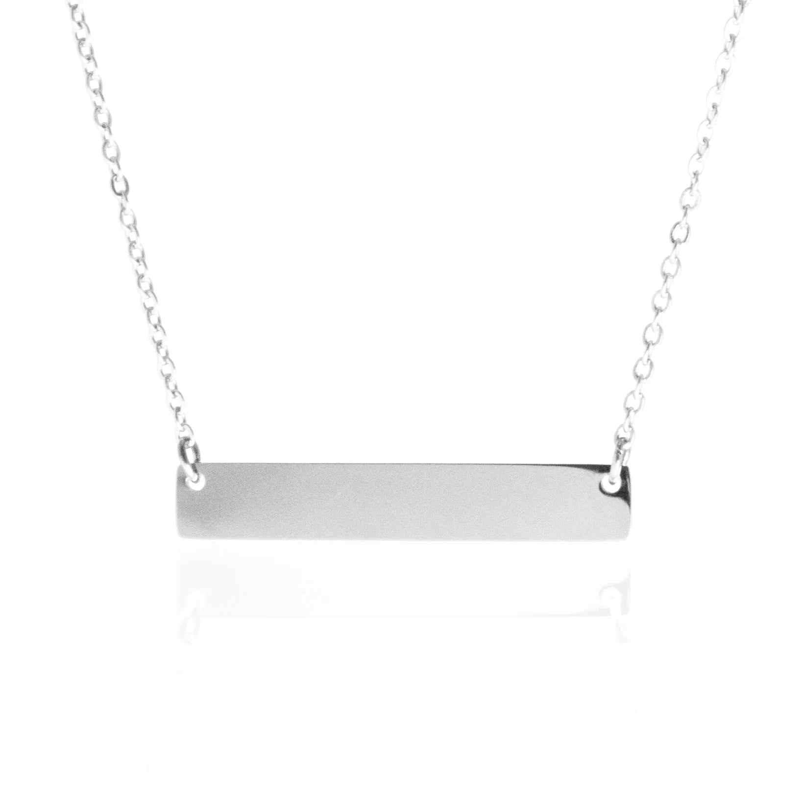 Handwriting Horizontal Bar Necklace