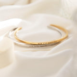 Engraved Open Bracelet