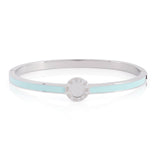 Oval Clasp Enamel Bangle