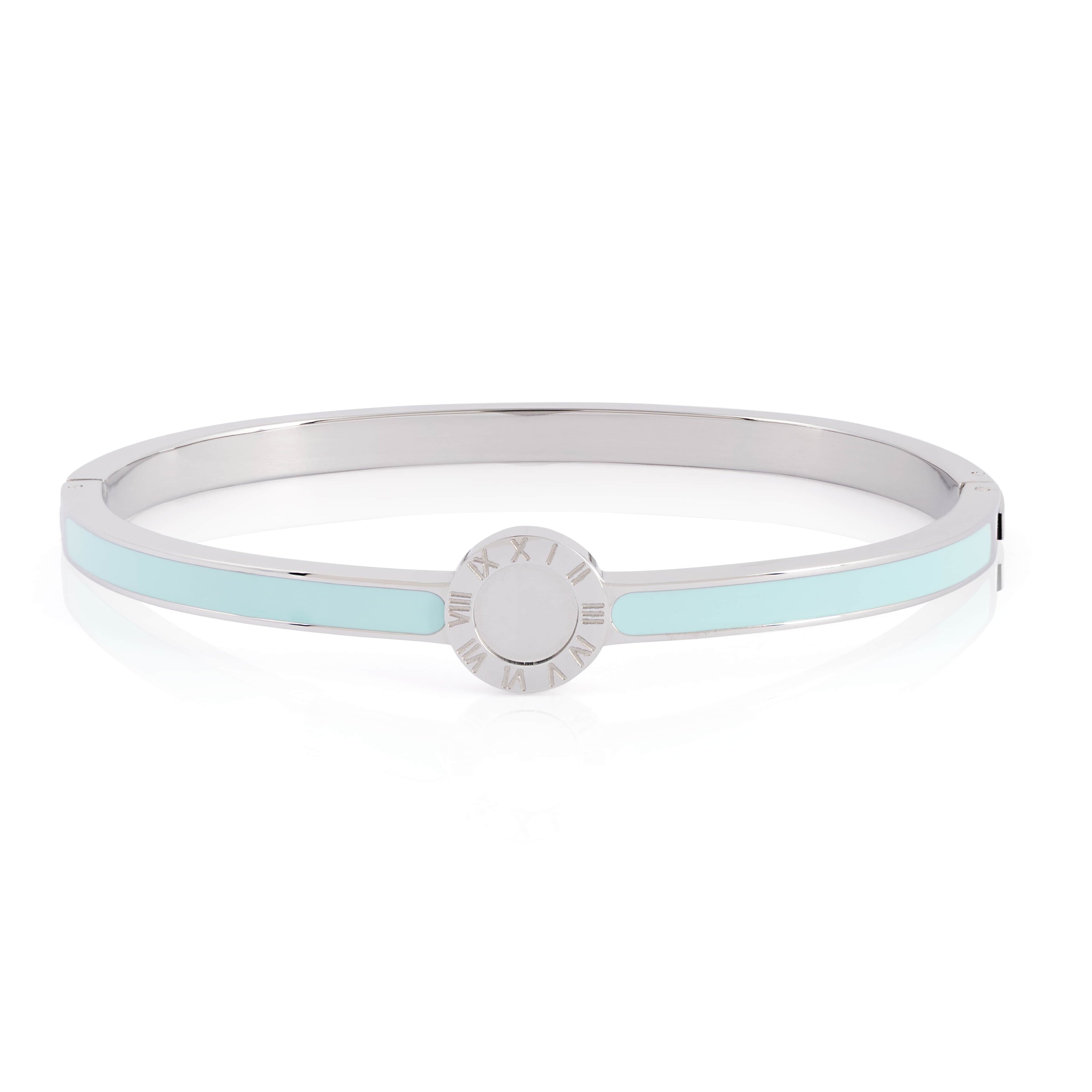 Oval Clasp Enamel Bangle