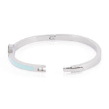 Oval Clasp Enamel Bangle