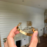 Sample sale | New with defect | Mens stirrup bracelet Gold