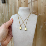 SAMPLE (New) - Gold Brick Necklace