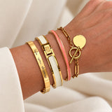 Handwriting T Bar Bracelet, Paperclip Chain
