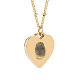 Women's Engraved Heart Fingerprint Necklace