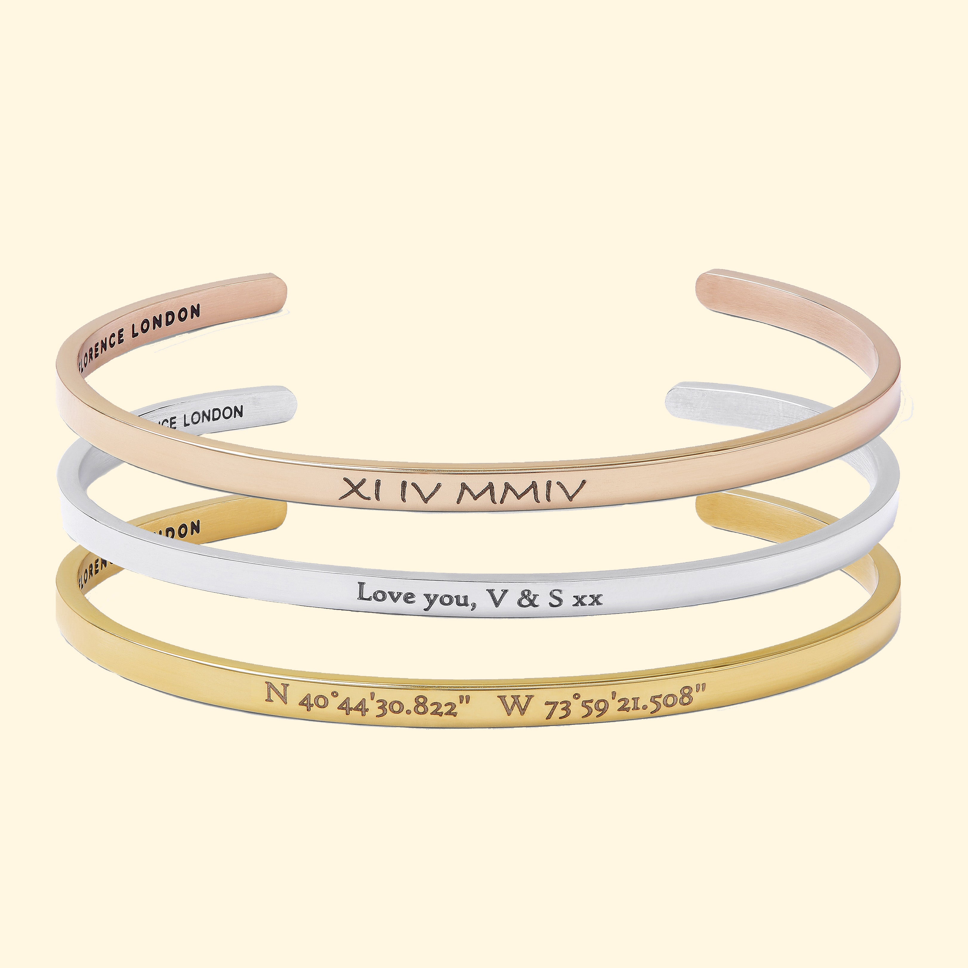 Engraved bracelet with name | Bulbby