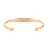 Women's Handwriting Torque Bracelet