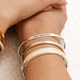 Women's Handwriting Torque Bracelet