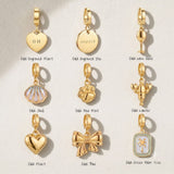 Gold Bubble Heart Charm