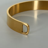 Sample sale | New with defect | Mens stirrup bracelet Gold