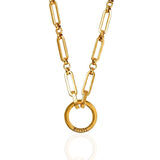 Engraved Paperclip Chain Necklace