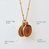 Women's Engraved Disc Fingerprint Necklace