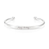 Men's Handwriting Torque Bracelet