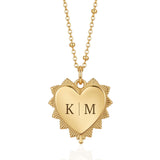 Women's Engraved Exploding Heart Necklace
