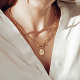 T Bar Necklace, Paperclip Chain