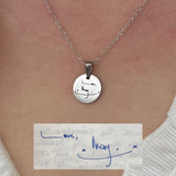 Handwriting Disc Necklace